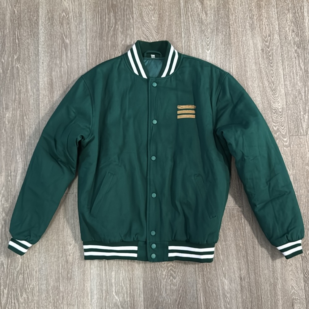 Tres Generaciones tequila green varsity jacket men’s sz S